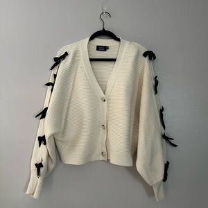 Vici Sweet Darling Bow Embellished Cardigan XL